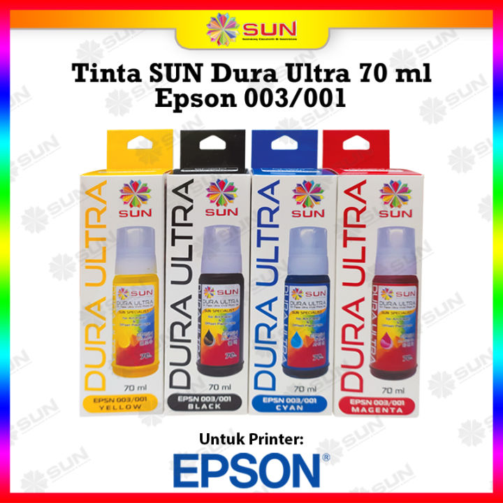 Tinta Art Paper SUN Dura Ultra Printer Epson Tipe 003 001 664 057 70 Ml