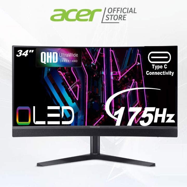 Predator X34 V 34 Inch UltraWide QHD OLED 1800R Curvature Curved