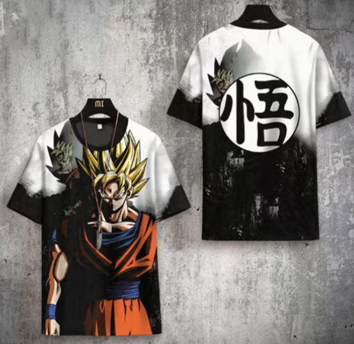 Japanese Seven Dragon Ball Wukong Men S T Shirt High Quality Short