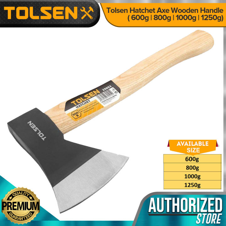 Tolsen Hatchet Axe Wooden Handle 600g 800g 1000g 1250g Lazada PH