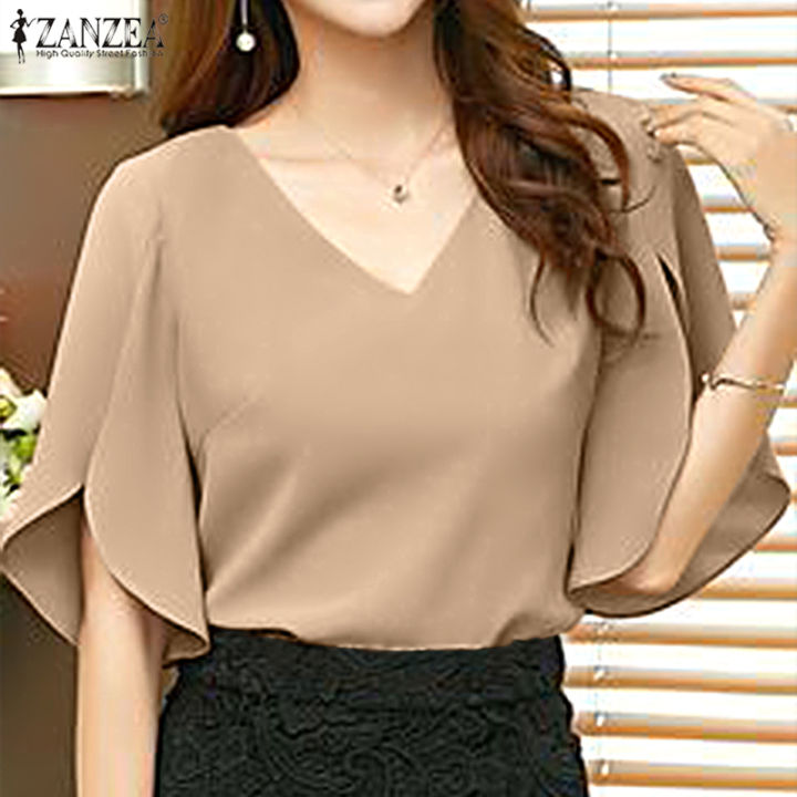 Fancystyle Zanzea Korean Style Women S Formal Business Flare Sleeve