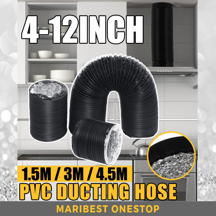 4 12 X 1 5M 3M 4 5M Flexible Aluminium Ducting Hose Thick Aluminum