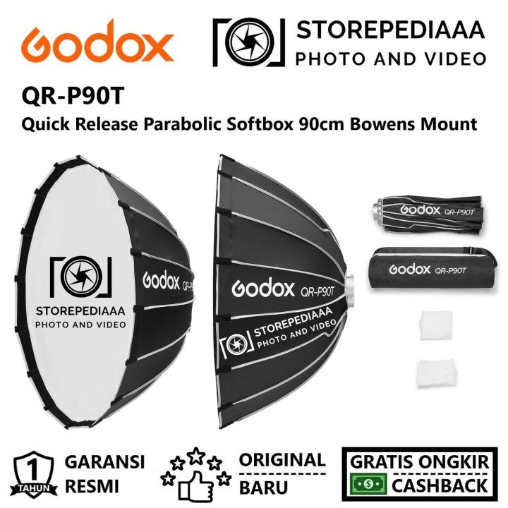 Godox QR P90T Quick Release Parabolic Softbox 90cm Bowens Mount