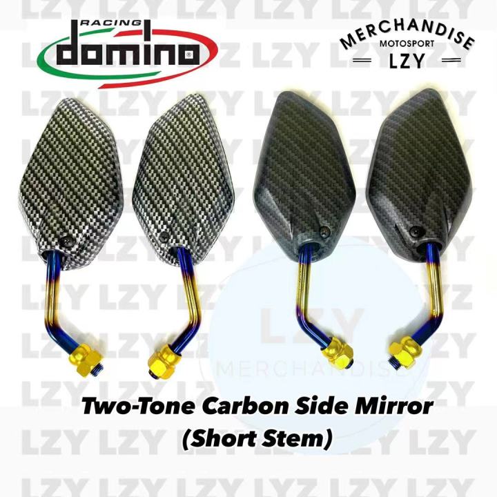 Domino Two Tone Carbon Short Stem Side Mirror For Motorcycle Lazada PH