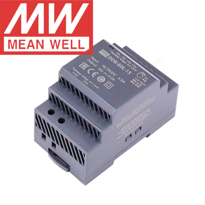 Original Mean Well DDR 60L 24 Din Rail Type DC DC Converter Meanwell