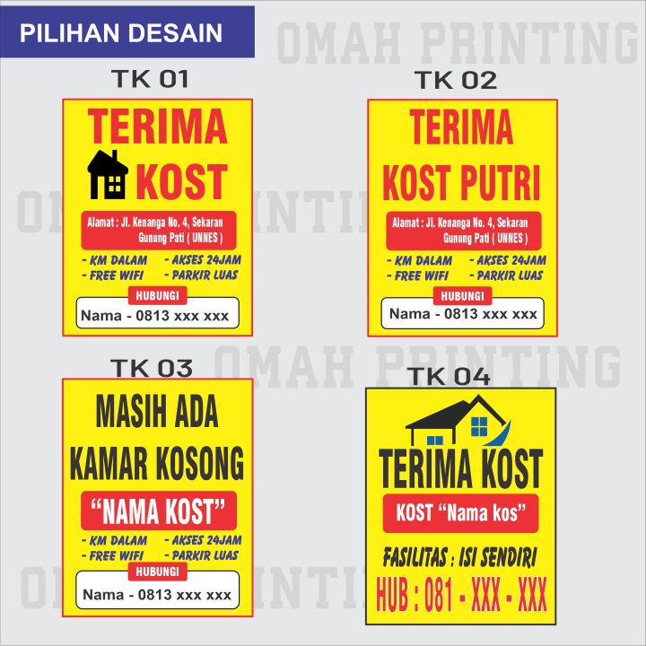 Banner Spanduk Koskosan Terima Kost Lazada Indonesia