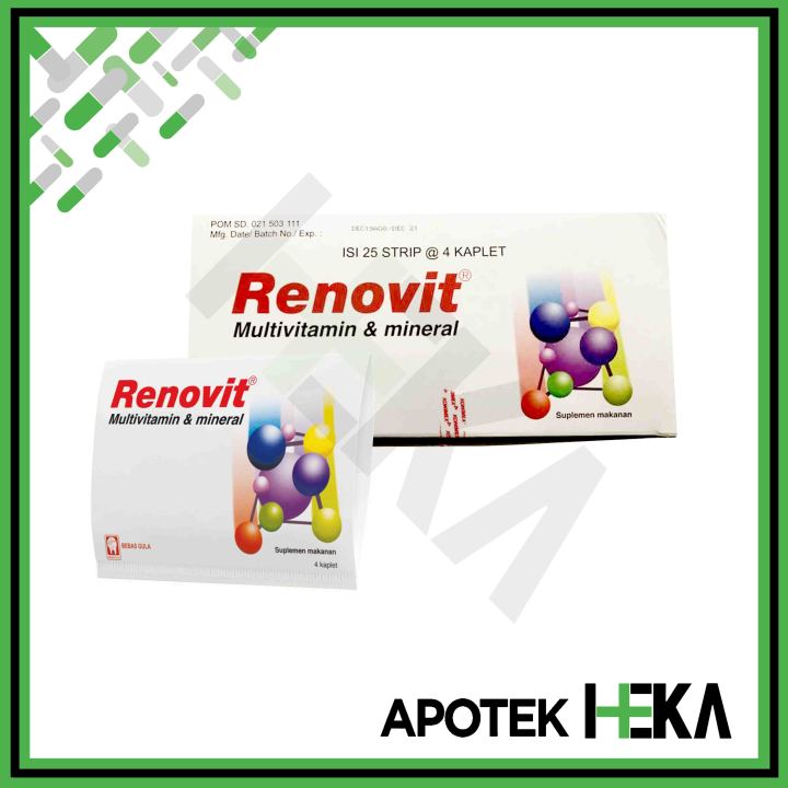 Renovit Box Isi 25 Strip Multivitamin Dan Mineral Lazada Indonesia