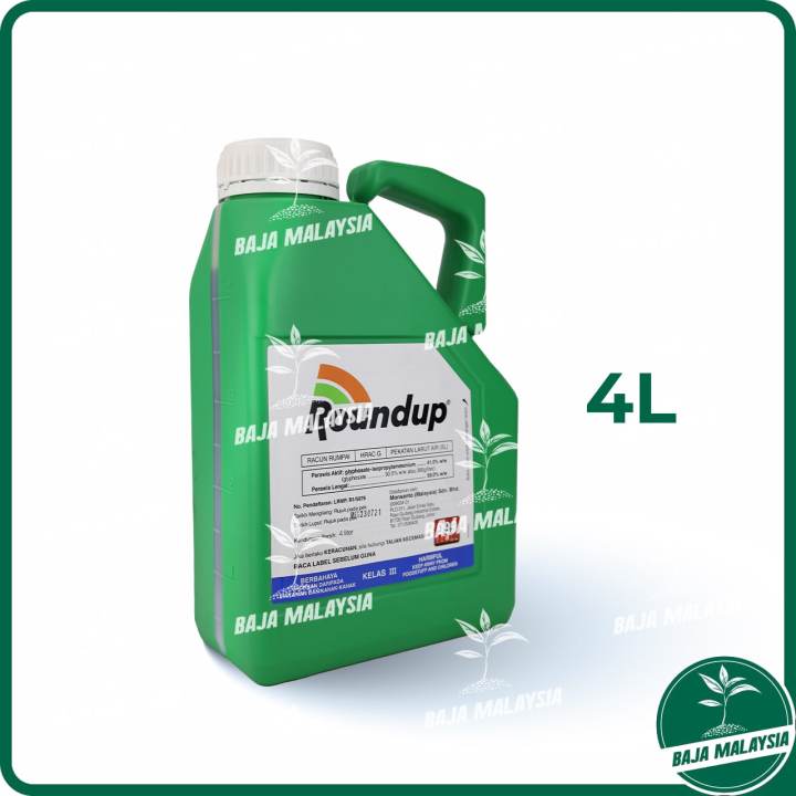 Round Up Glyphosate Racun Rumput Rumpai Liter Lazada