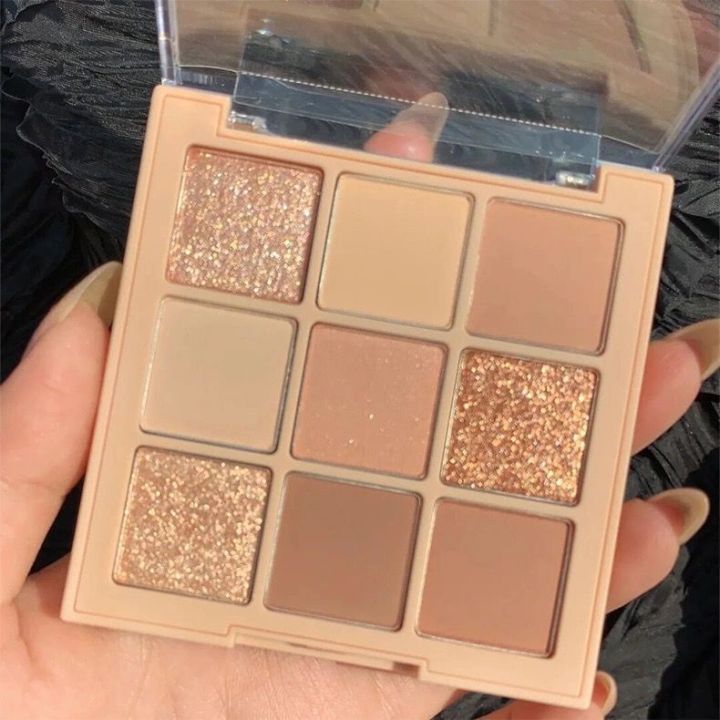 Milk Tea Nine Color Eyeshadow Palette Pearly Matte Nine Gong