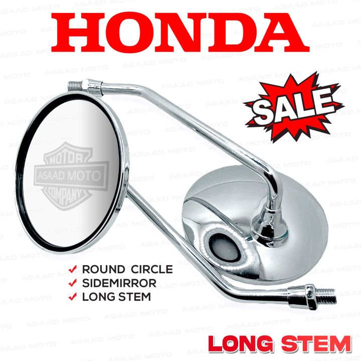 HONDA TMX SUPREMO 150 Side Mirror Stainless ROUND TYPE Long Stem