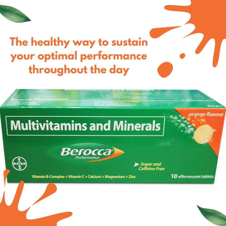 Berocca Performance Multivitamins And Minerals Effervescent Tablet 10