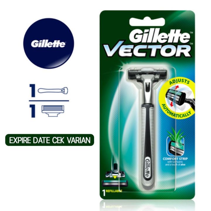 Gillette Vector Alat Cukur Razor Pisau Cukur Isi Ulang Lazada Indonesia