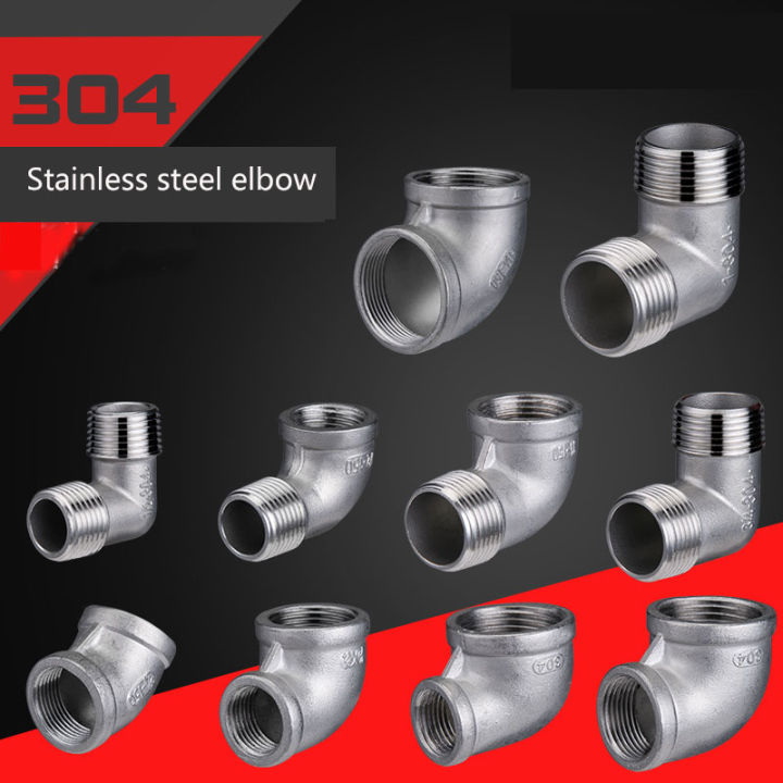 1 3 8 1 2 3 4 SUS304 Stainless Steel Reducing Elbow Straight Elbow