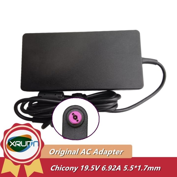 Original Chicony 19 5V 6 92A 135W Laptop Charger AC Adapter For Acer