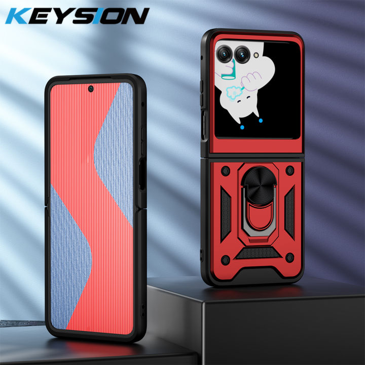 KEYSION Shockproof Armor Case For Motorola Razr 40 5G Slide Camera Lens