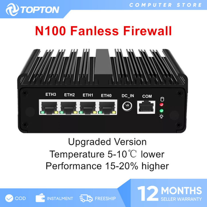 New Intel N Firewall Router Pc Upgraded Version Fanless Mini Pc X