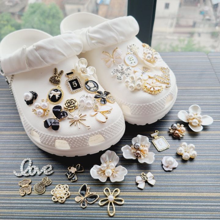 Sottacroc Diy Jibitz Ins Shoe Accessorie Decoration Metal Pearl