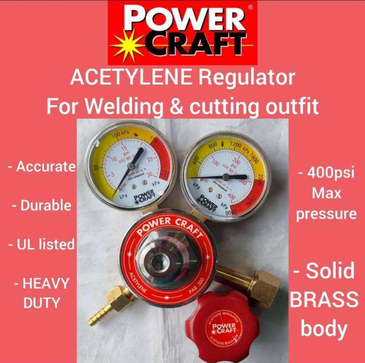 POWERCRAFT ACETYLENE Regulator For Gas Welding And Cutting Outfit HEAVY