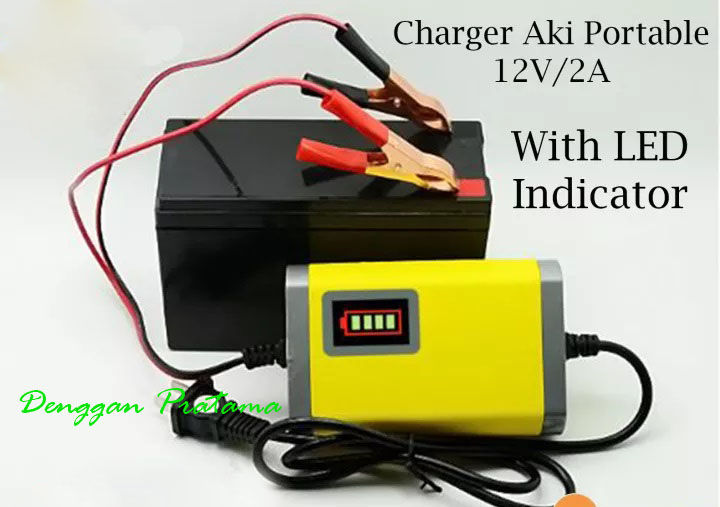 Charger Aki V A Led Indikator Alat Cas Accu Baterai Motor Mobil