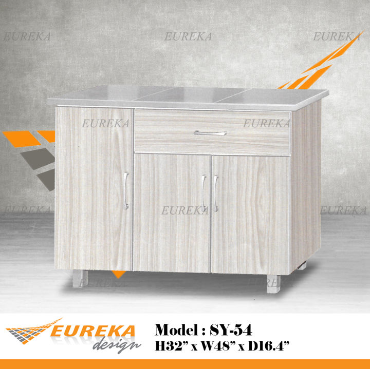 EUREKA 4ft Low Kitchen Cabinet Kabinet Dapur Almari Masak Lazada