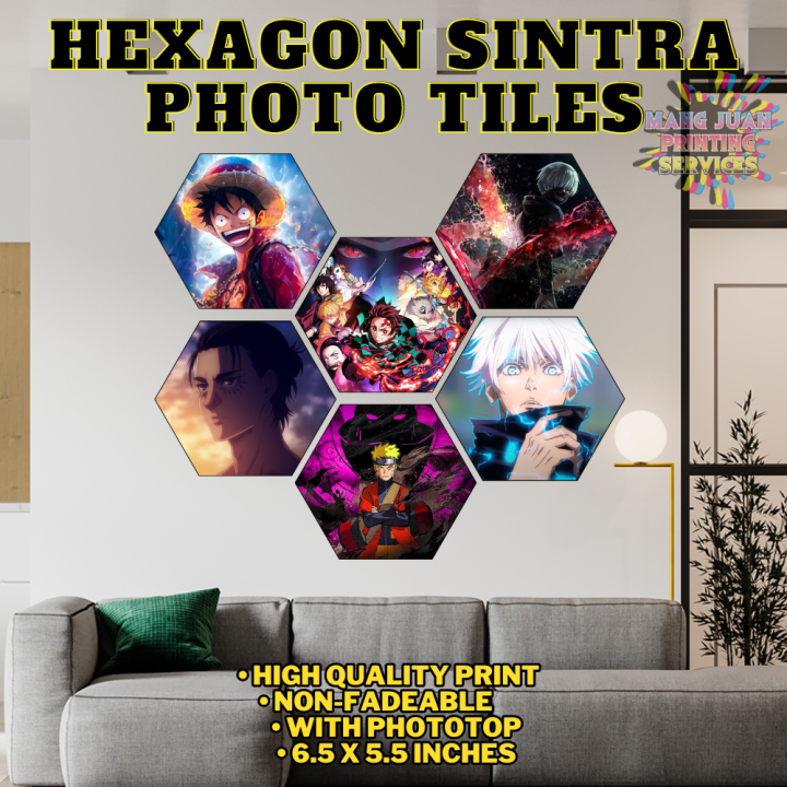 Hexagon Personalized Customized Sintra Board Photo Tiles X