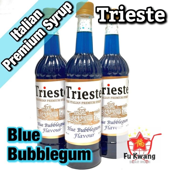 Sirup Trieste Premium Syrup Rasa Blue Bubblegum Flavour Ml Lazada