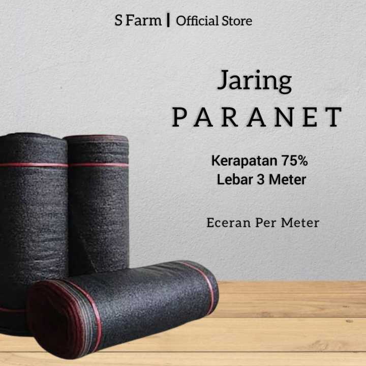 Jaring Paranet 75 Lebar 3 Meter Eceran 1 Meter Lazada Indonesia