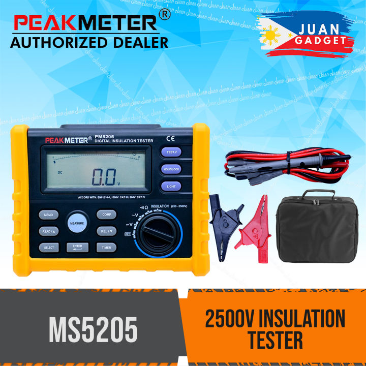 Peakmeter Ms Analog And Digital V Insulation Resistance Tester