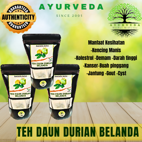 Teh Daun Durian Belanda Pack Uncang Original Labtest Approved Lazada