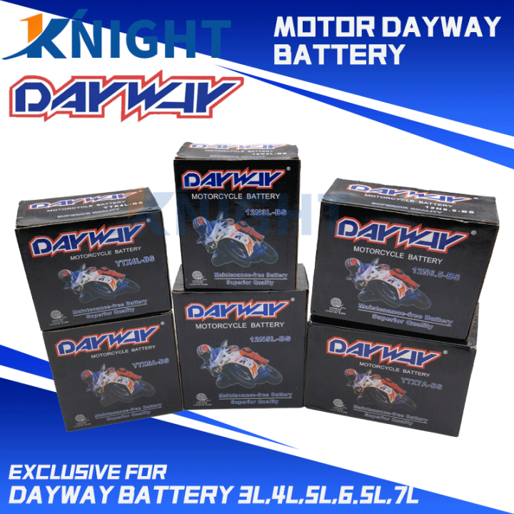 Knight Motorcycle Motor DayWay Battery 3L 4L 5L 6 5L 7A And BATTERY