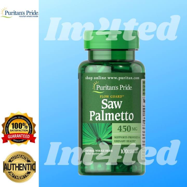 PURITANS PRIDE SAW PALMETTO 450 Mg 100 CAPSULES SUPPORT URINARY AND