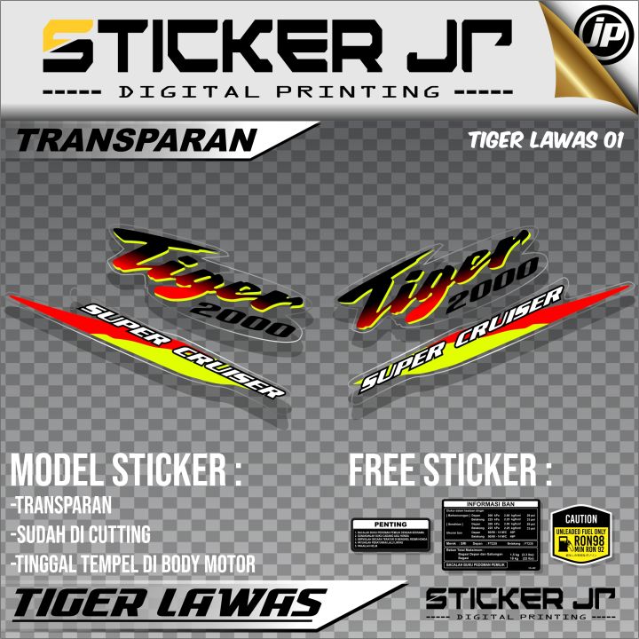 Striping Motor Tiger Striping Motor Honda Tiger Lawas Bahan