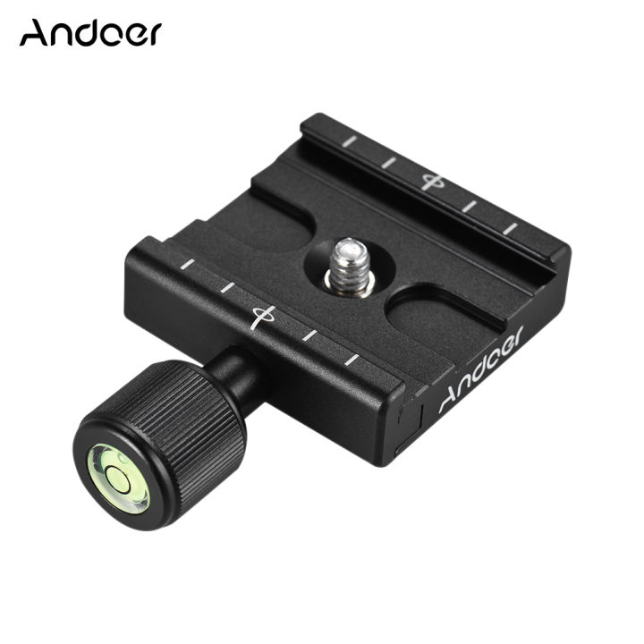 Andoer Qr Quick Release Plate Clamp Adapter With Built In Bubble