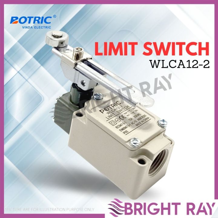 BOTRIC WLCA12 2 7208 Limit Switch Adjustable Roller Arm 10A 250VAC IP65