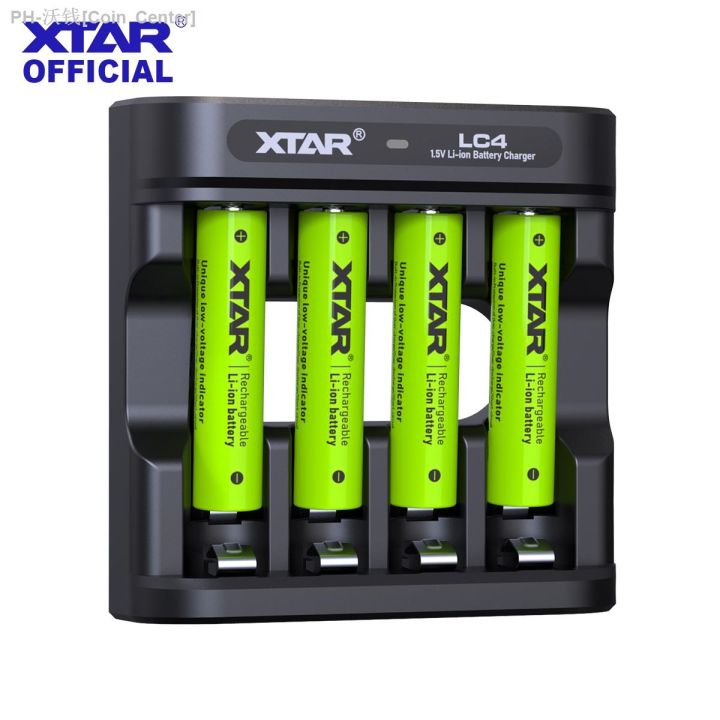 XTAR 4Pcs 1 5V AAA Battery 1200mWh Rechargeable Li Ion Battery With LED