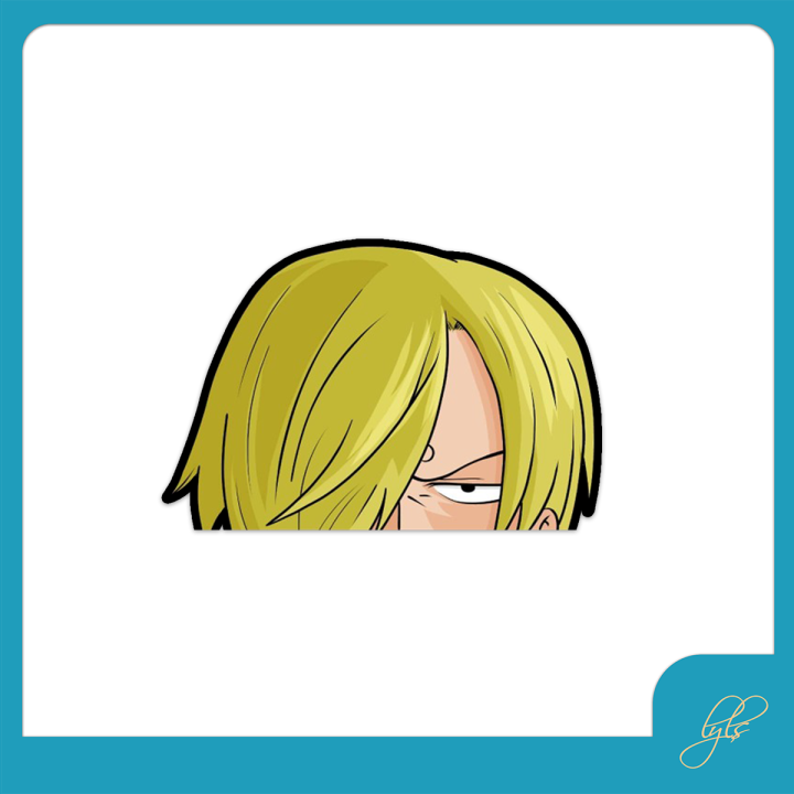 SANJI ONE PIECE ANIME PEEKER Waterproof Vinyl Sticker For Motorcycle