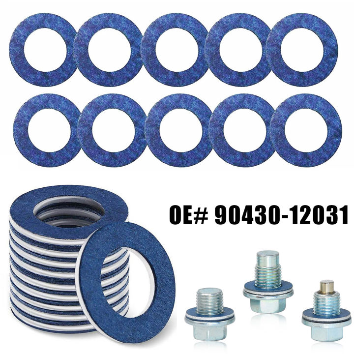 Pcs Metal Automotive Toyota Oil Pan Drain Bolt Plug Washers Gasket