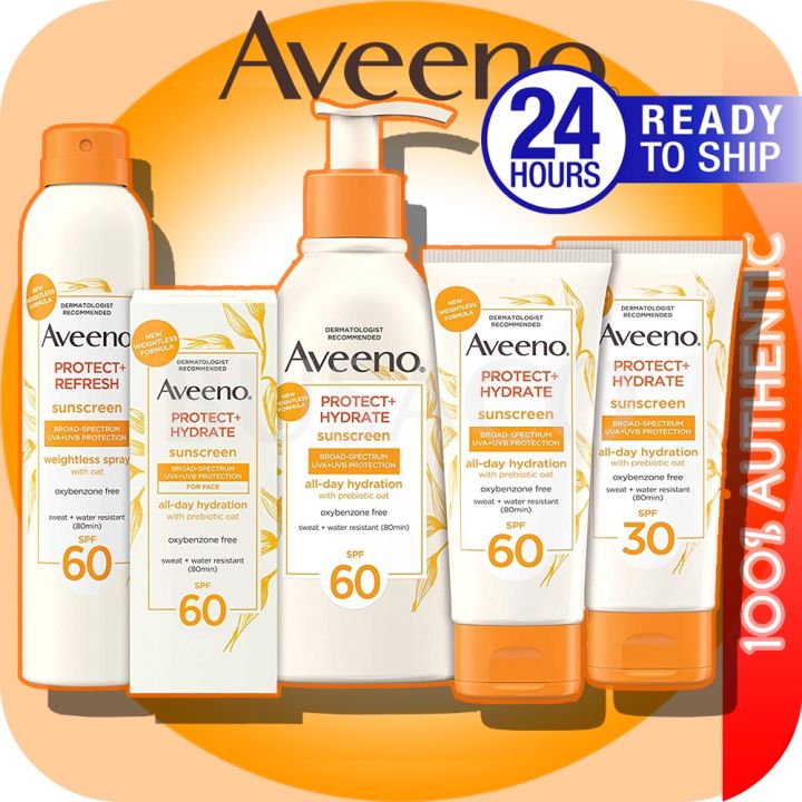 Aveeno Protect Hydrate Moisturizing Sunscreen Lotion W Prebiotic Oat