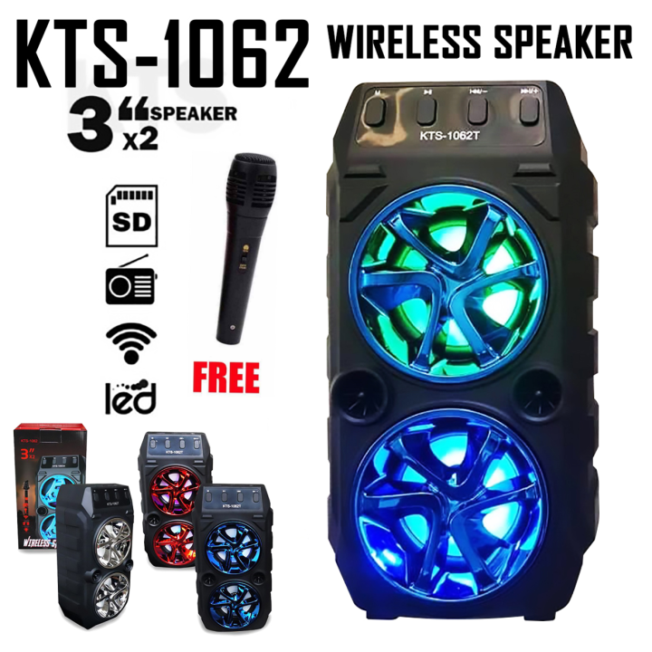 Portable Wireless Speaker KTS 1062 Rechargeable Speaker Karaoke Audio