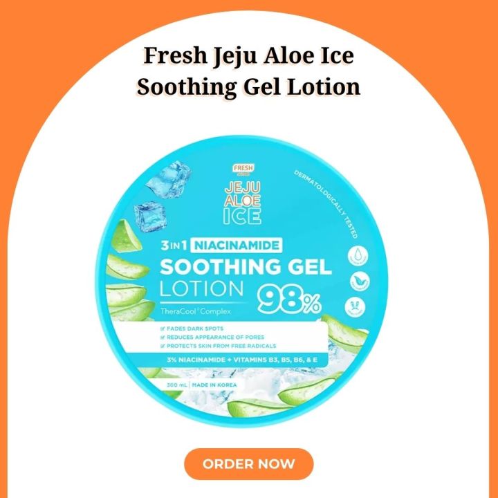 Fresh Skinlab Jeju Aloe Ice In Niacinamide Soothing Gel Lotion Face