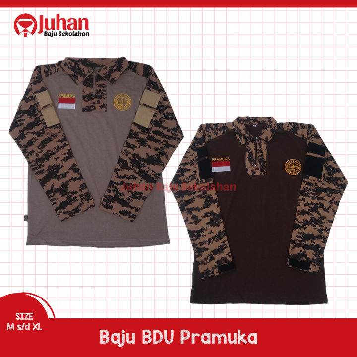 Baju Bdu Pramuka Loreng Baju Pramuka Lapangan Kaos Pramuka