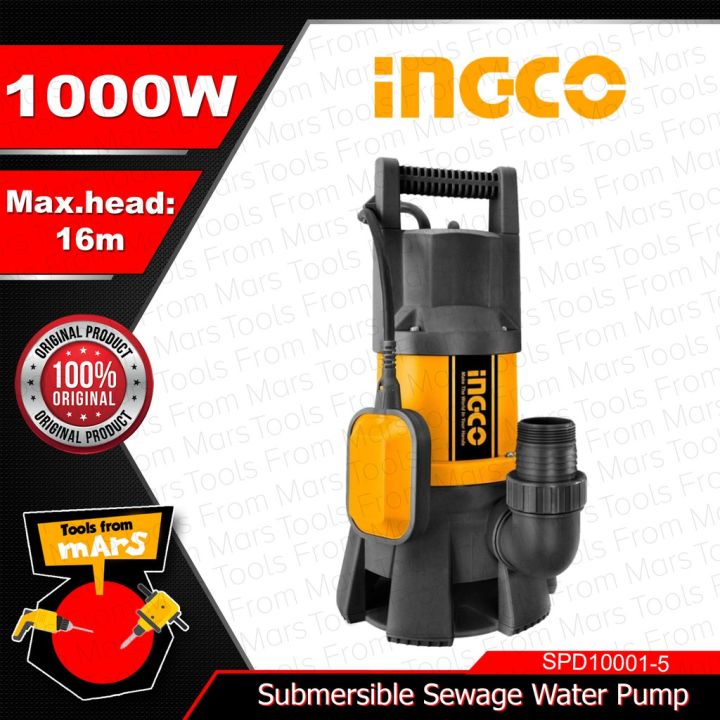 Ingco Submersible Sewage Water Pump Hp Spd Tools From Mars