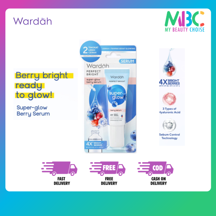 Wardah Perfect Bright Super Glow Berry Serum Ml Lazada Indonesia