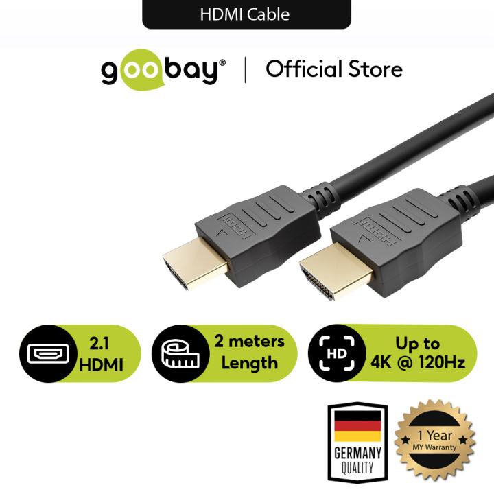 Goobay Ultra High Speed Hdmi Cable With Ethernet Certified K Hz