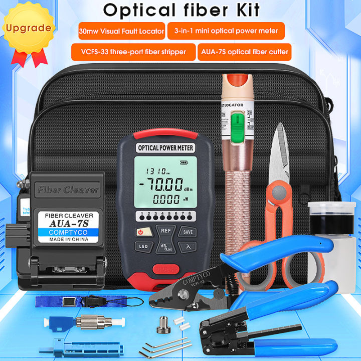 Comptyco Ftth Fiber Optic Tool Kit Aua S Fiber Cleaver Optical Power