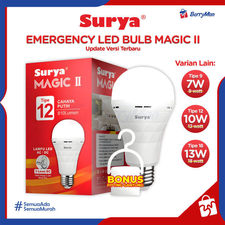 Lampu Bohlam Led Emergency Surya Magic Lazada Indonesia