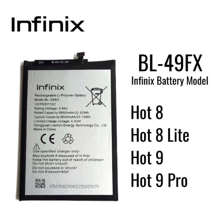 Dx Infinix Hot Hot Lite Hot Hot Pro Battery Model Bl Fx