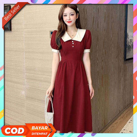 Dres Pendek Seksi Wanita Korea Style Baju Imlek Simpel Atasan Cewek