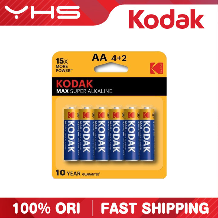 KODAK MAX Super Alkaline AA Battery 4 2 Pack 2 Pack Lazada