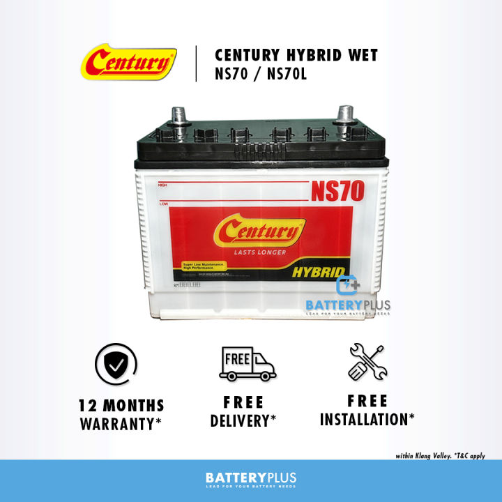 NS70 NS70L Century Hybrid WET Car Battery Bateri Kereta For